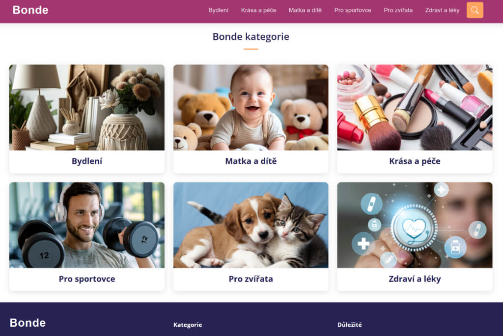 produktový katalóg www.bonde.cz